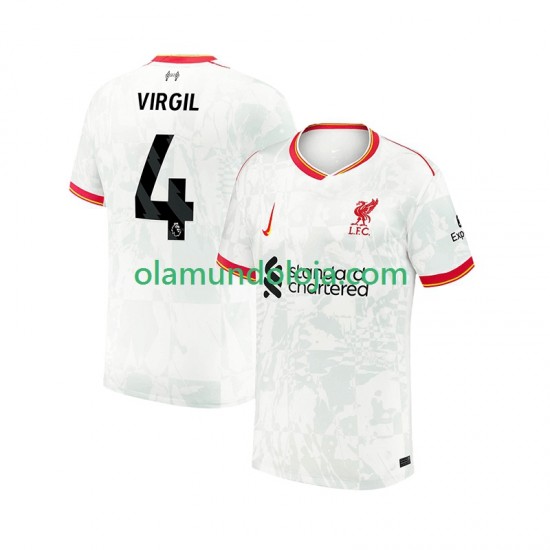 Camisola Liverpool VIRGIL 4 Homem Equipamento Terceiro 2024-2025 Manga Curta